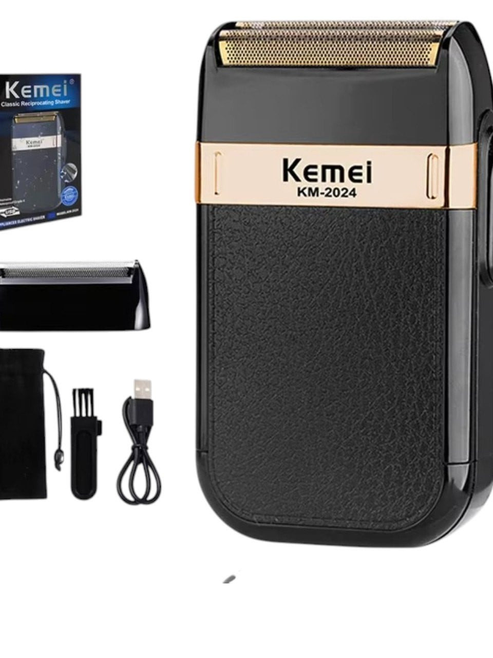 Elektrik ülgüc Kemei KM-2024 3 W Qara — 1