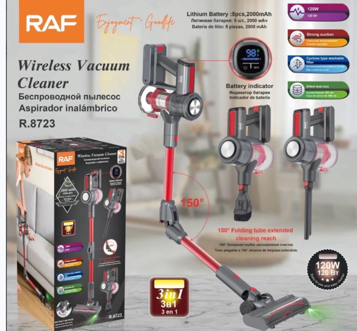 Vertikal tozsoran RAF R 8723 Simsiz Quru 1200 Vt Akkumulyator — 1
