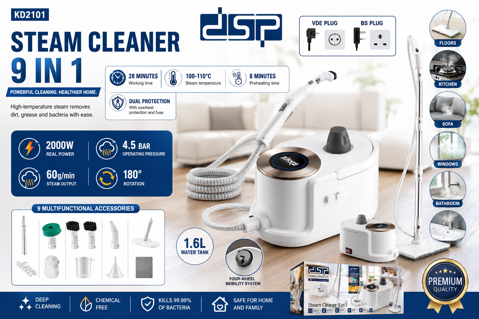 Buxar döşəmə təmizləyici DSP KD2101 — 1