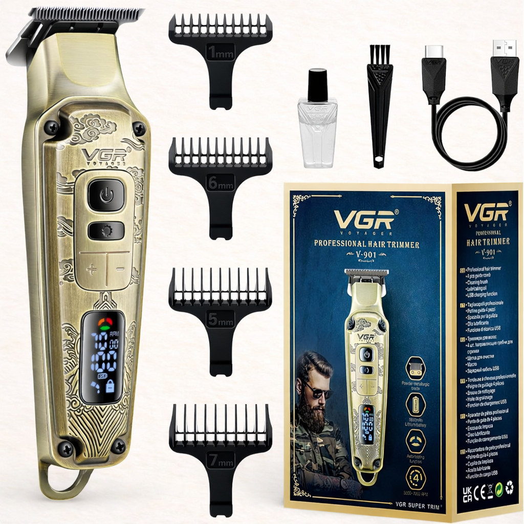 Saç kəsimi üçün trimmer VGR V-901 Gold — 1