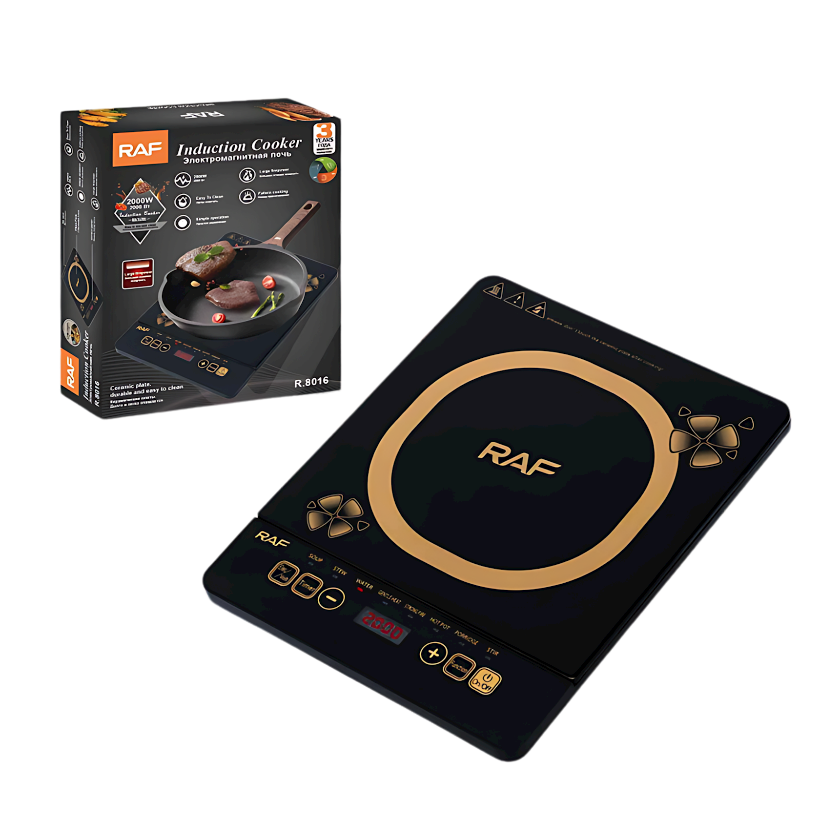 Elektrik plitə RAF R-8016 Black — 1