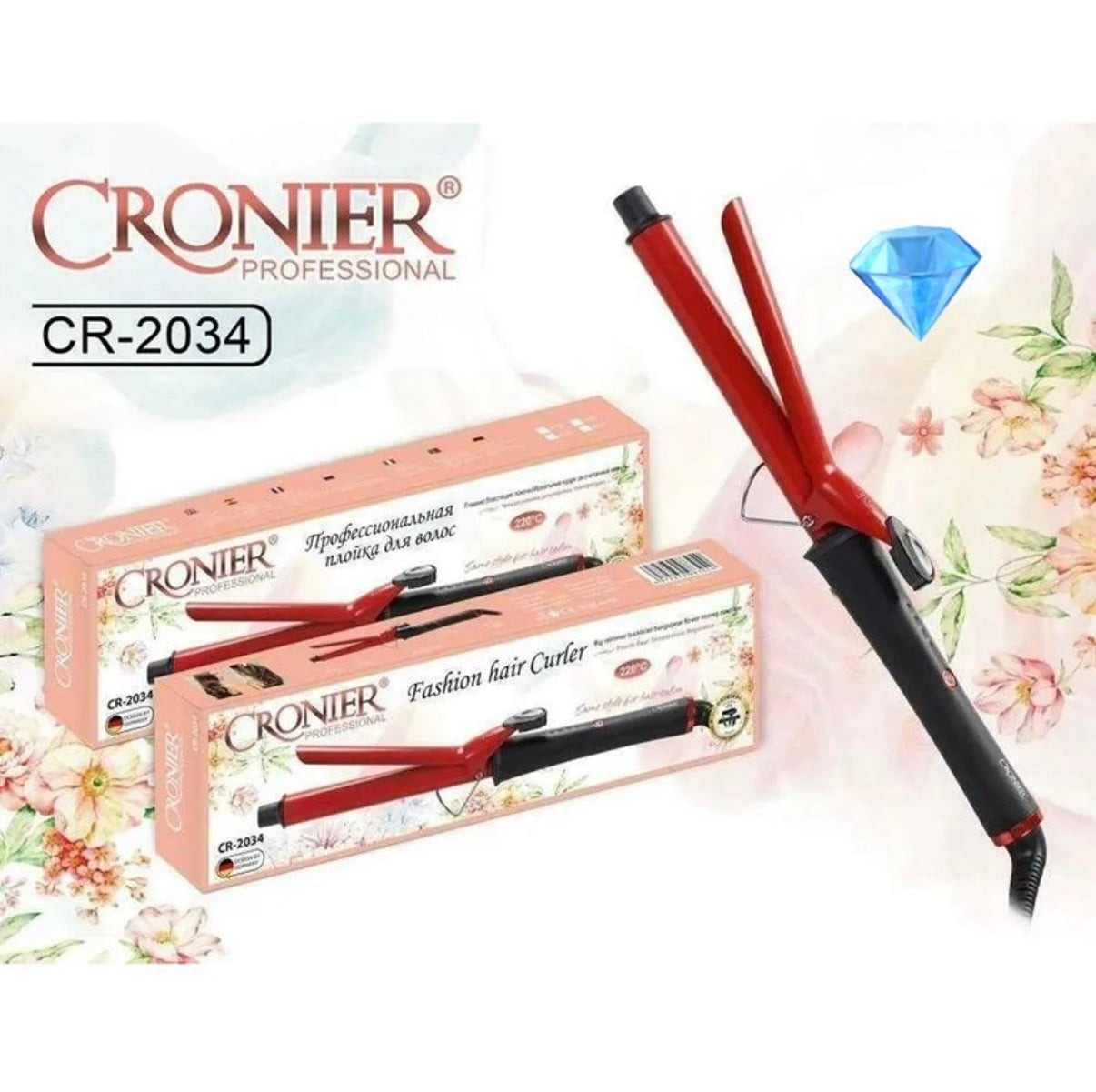 Saç üçün maşa Cronier Professional CR-2034 220 Vt — 1