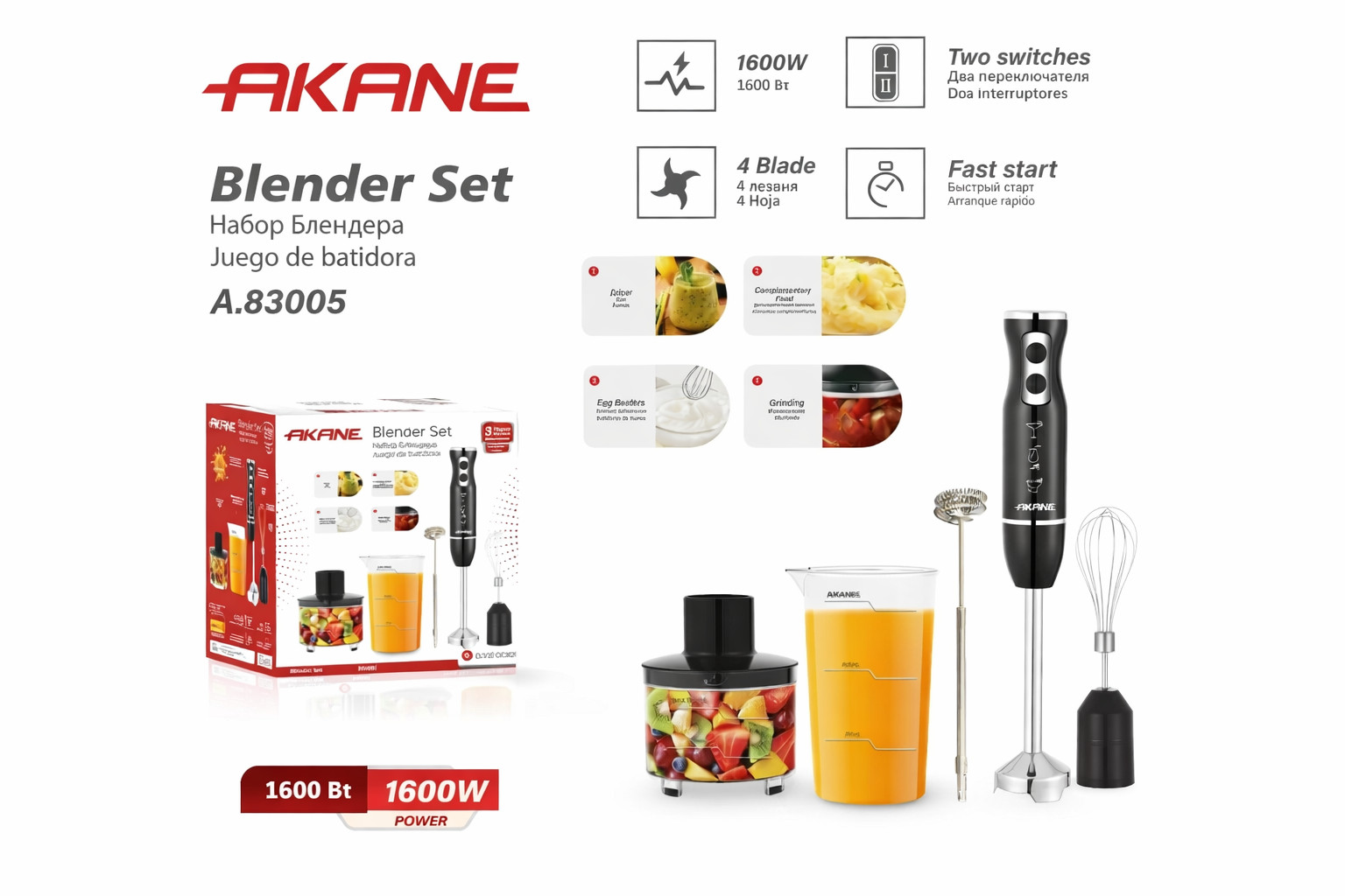 Blender Akane A.83005 Black — 1