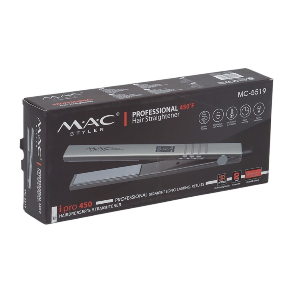 Saç düzləşdirici MC-5519 ionlaşma funksiyalı 30 mm boz — 1