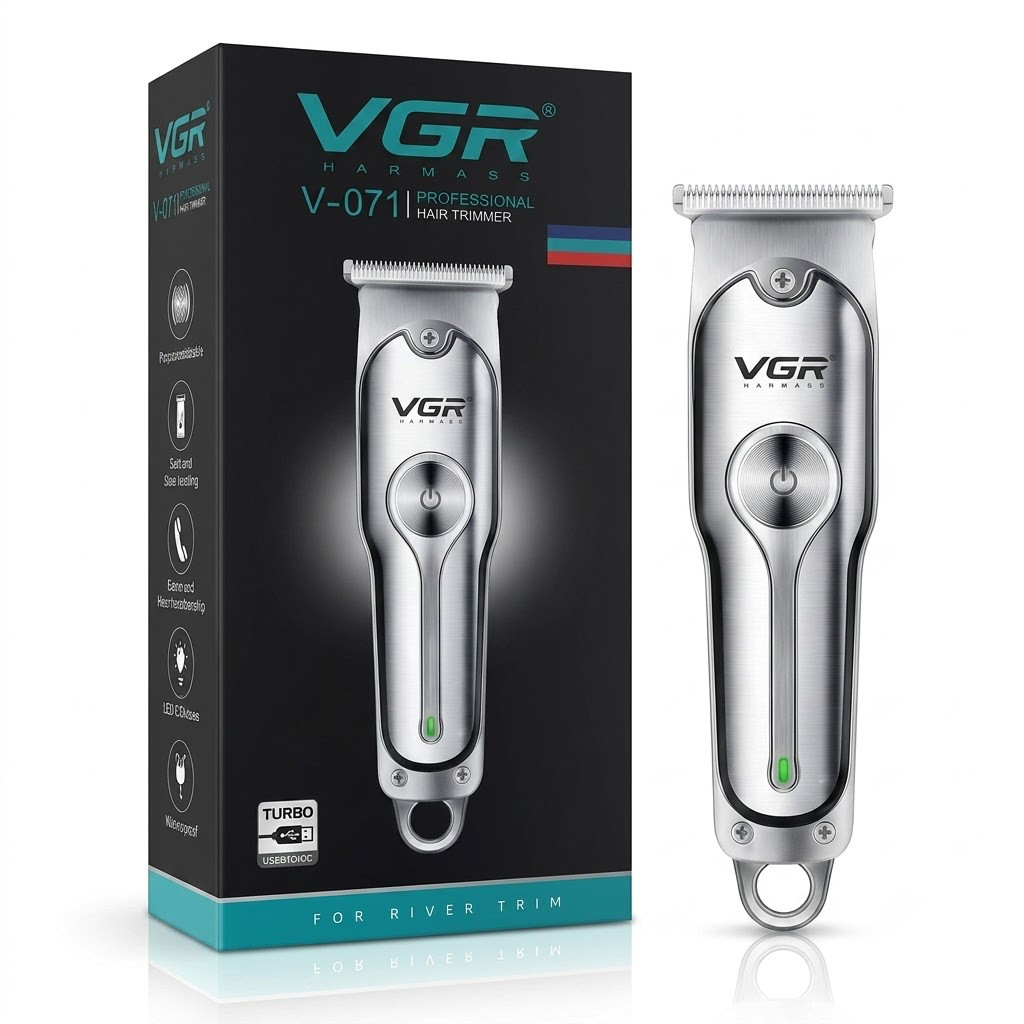 Saç kəsimi üçün universal cihaz VGR V-071 Gümüşü — 1