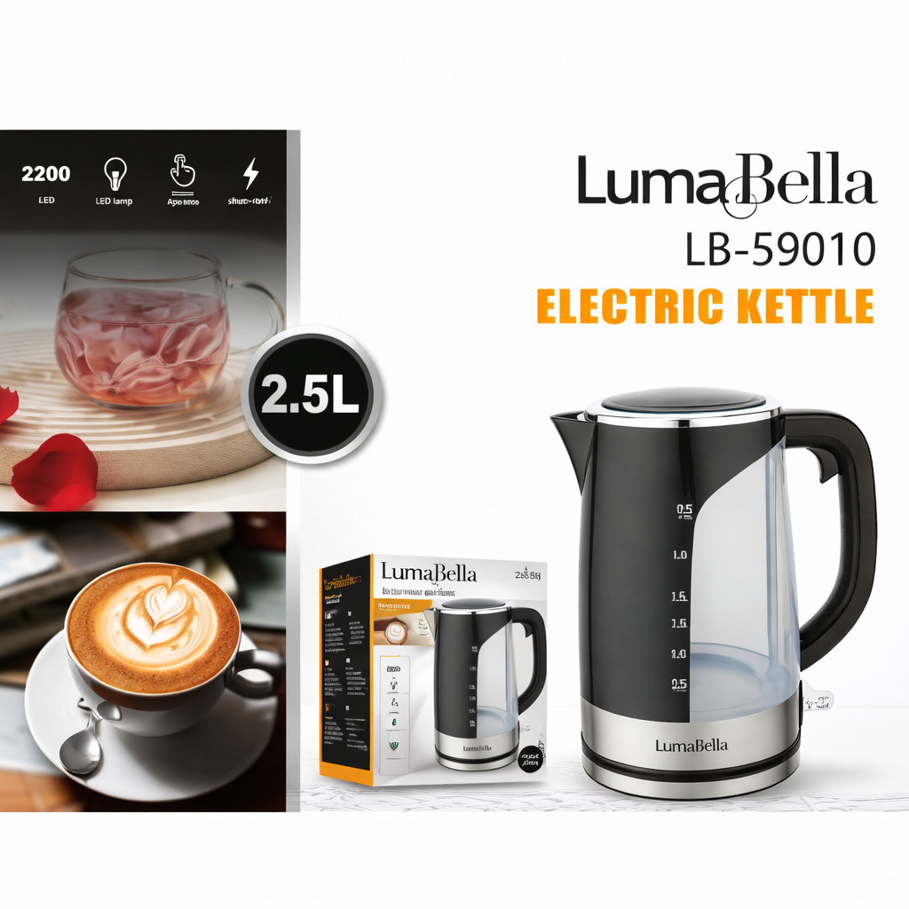 Elektrik çaydan LumaBella LB-59010 2200W — 1