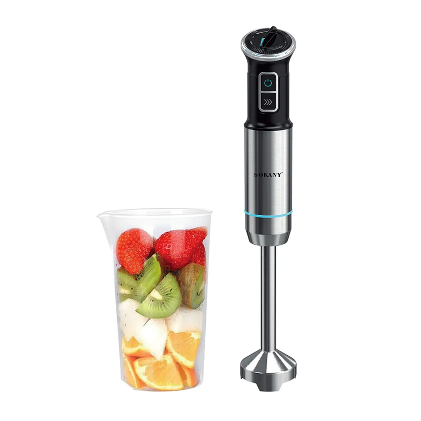 Blender Sokany SK-02009, Salınma, Elektron, 1 L, Gümüşü, Qara — 1