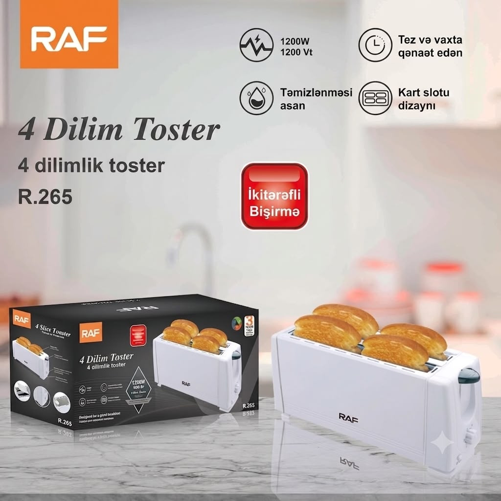 Toster RAF R.265, 1200 Vt — 1