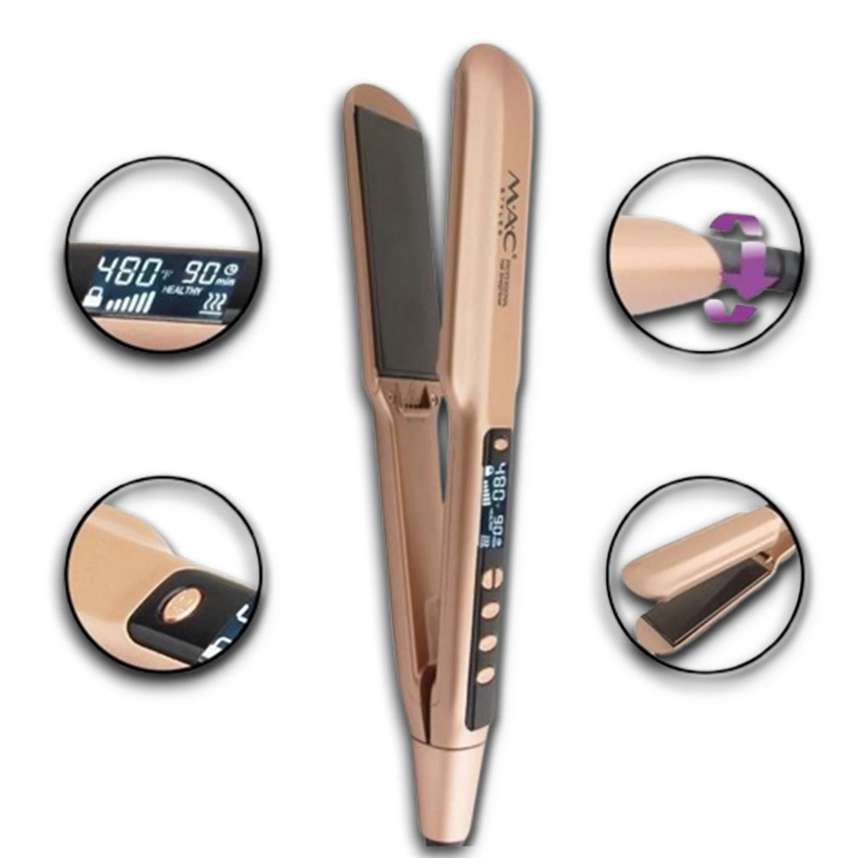 Saç üçün düzləşdirici MAC Styler MC-2095A Qızılı — 1