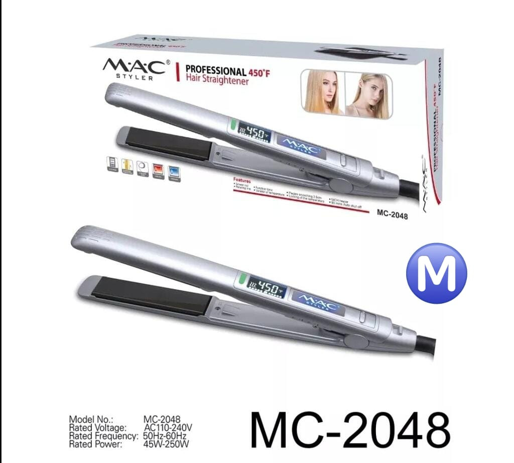 Saç üçün düzləşdirici MAC MC-2048, boz — 1