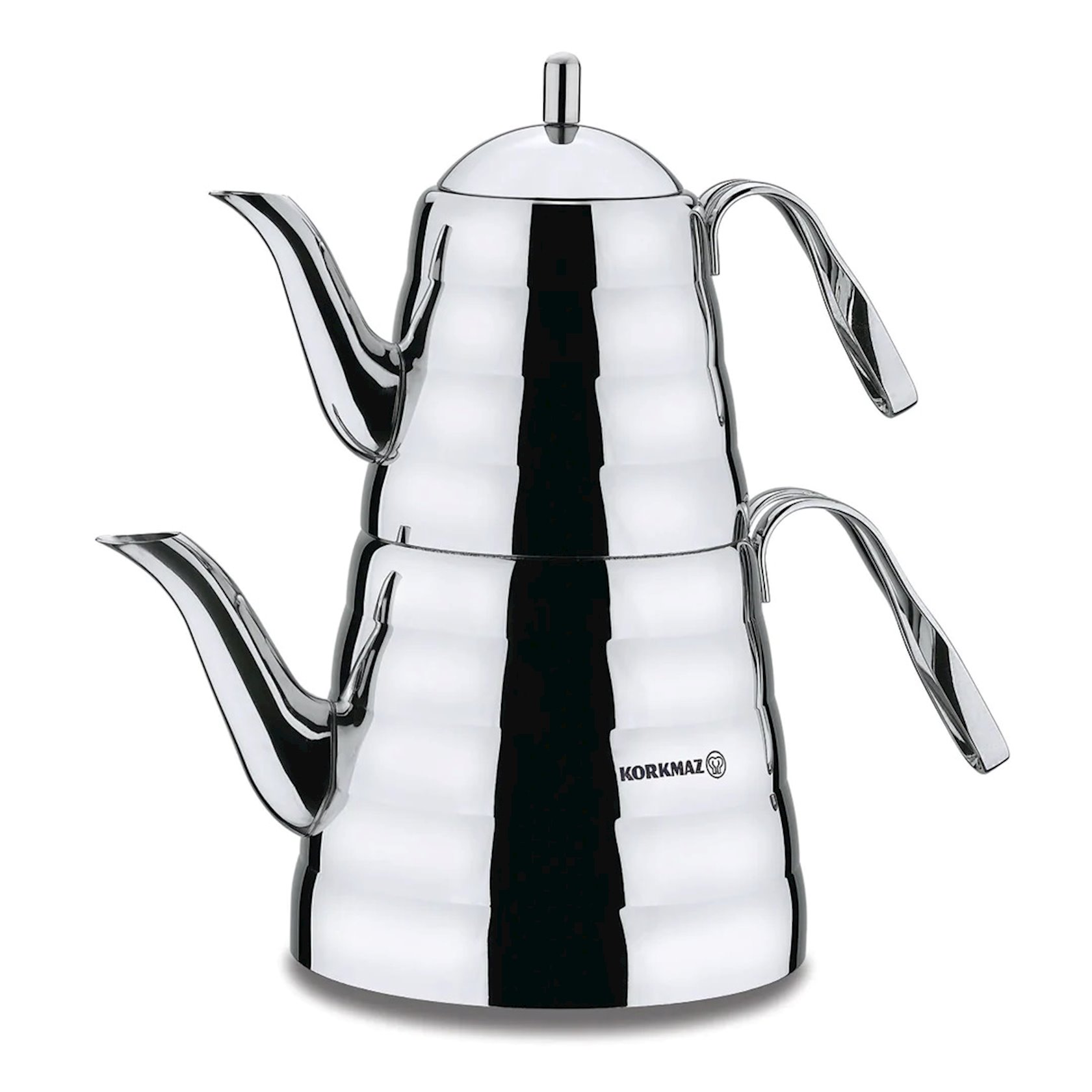 Çaydan dəsti Korkmaz Petra Teapot Set A223, 1100+2500 ml, paslanmayan polad, boz — 1