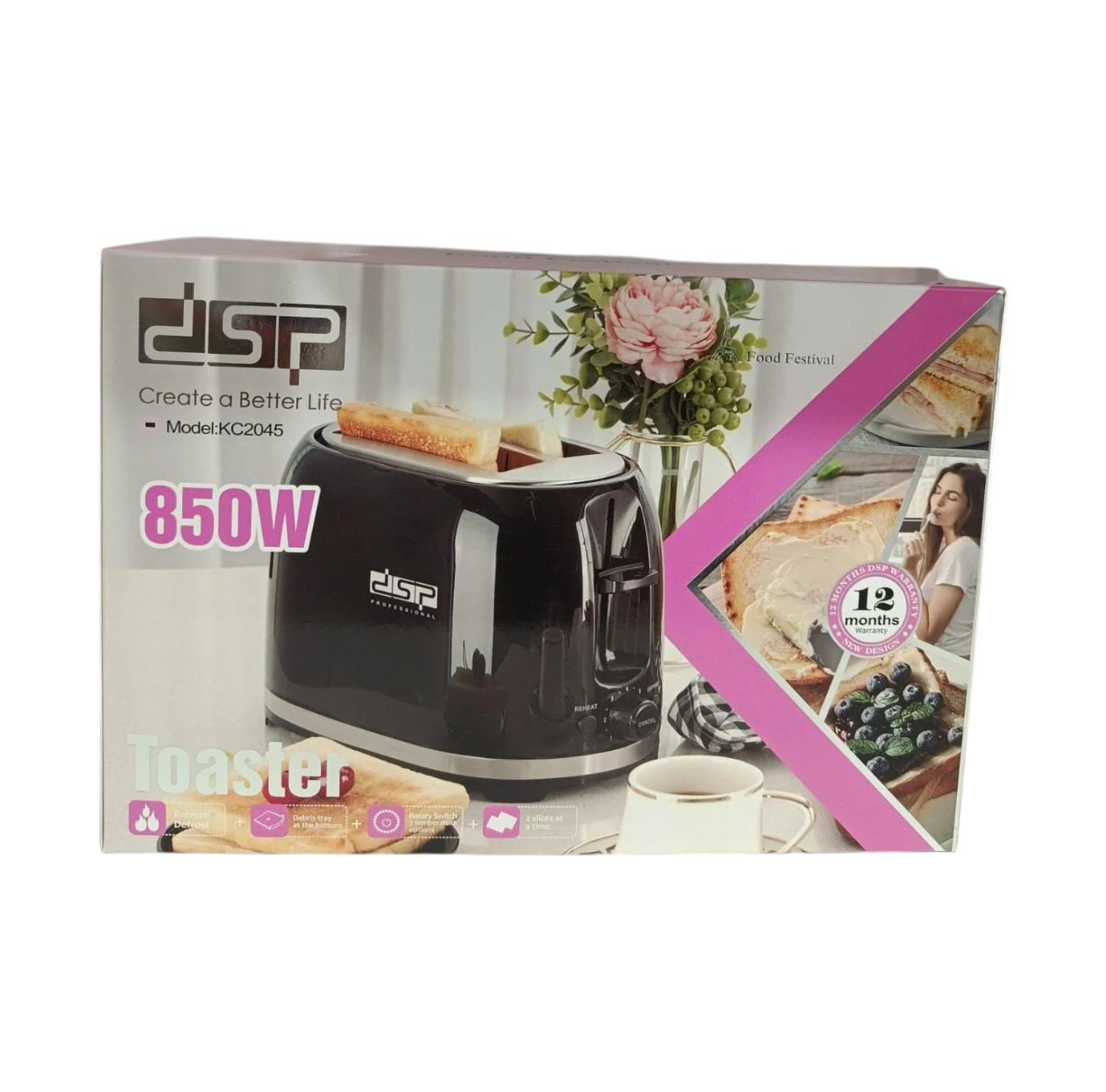 Toster DSP KC2045 Black — 1