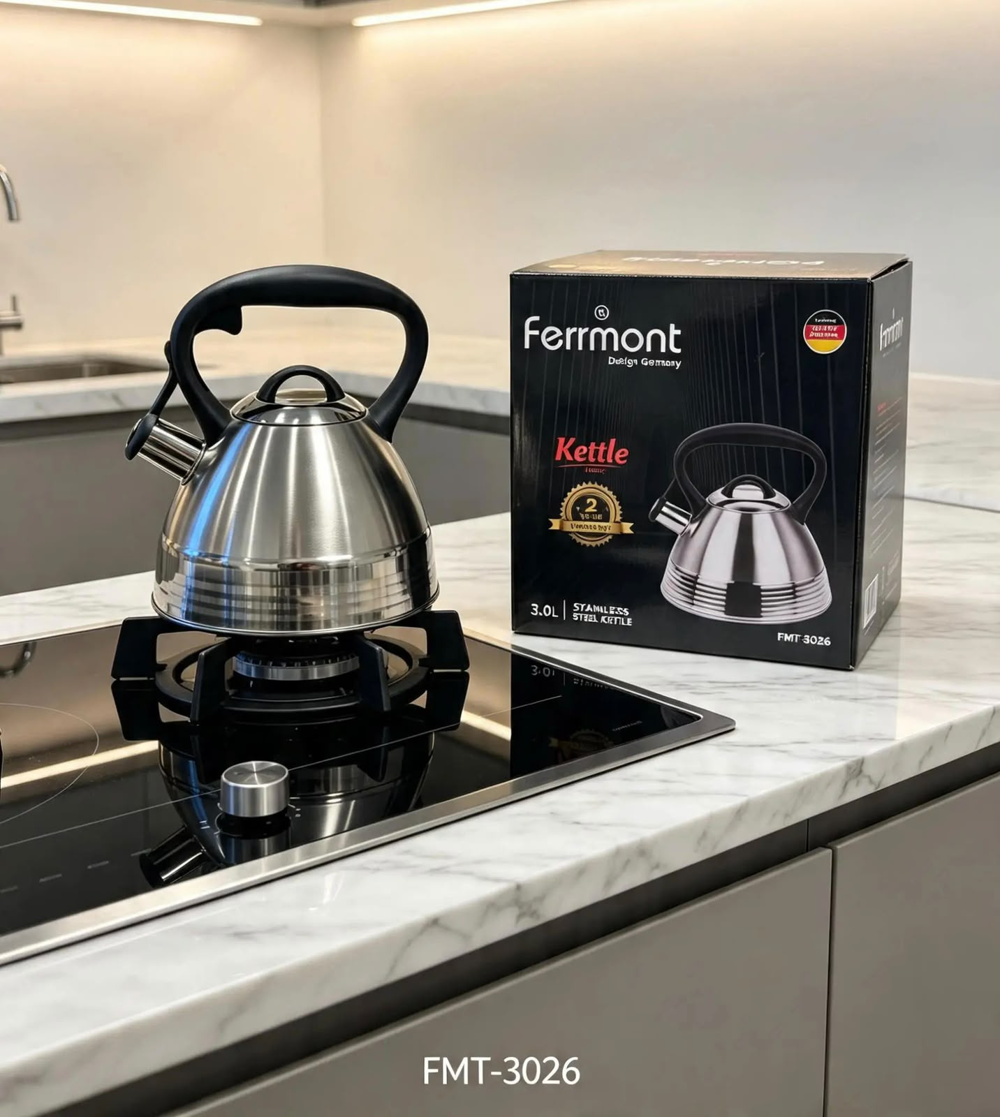Çaydan Ferrmont SU-LI0305 FMT3026, 3000 ml, зaslanmayan polad, gümüşü — 1
