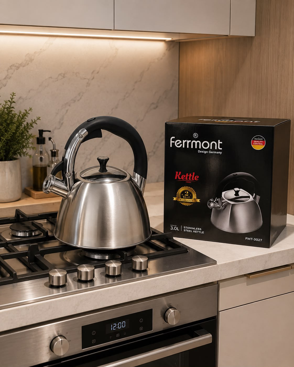 Çaydan Ferrmont SU-LI0302 FMT3027, 3000 ml, paslanmayan polad, gümüşü — 1