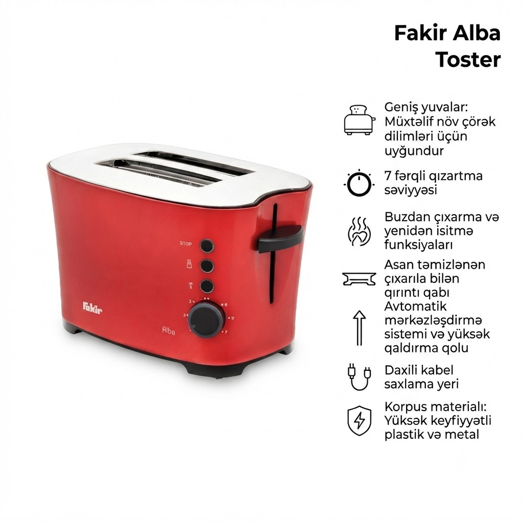 Toster Fakir Alba 850 W. — 1