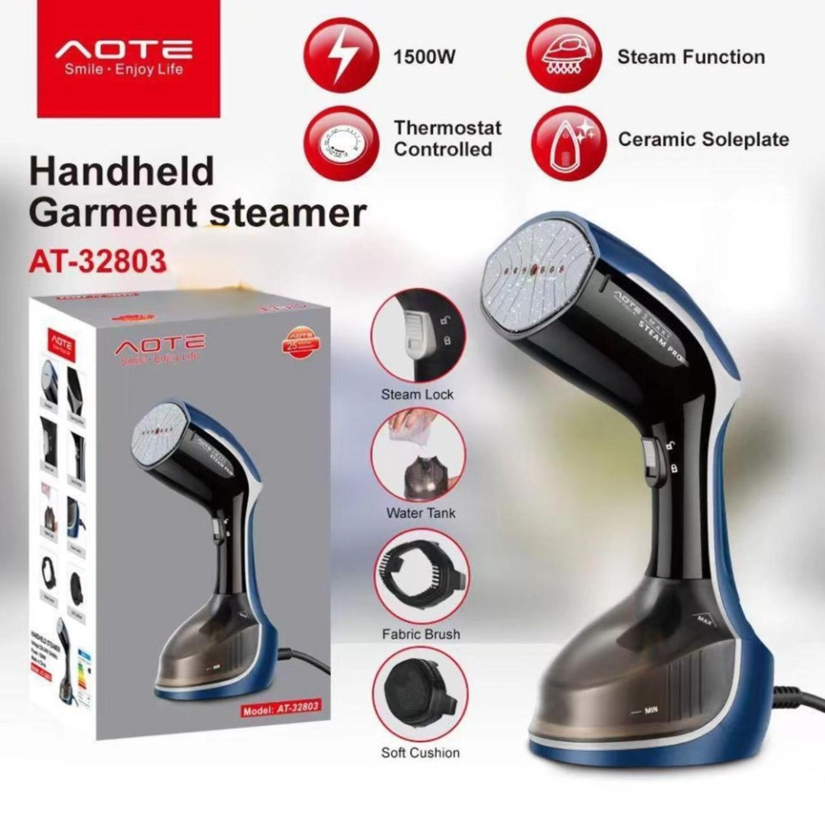 Əl buxarlayıcı Aote AT_32803-RR — 1