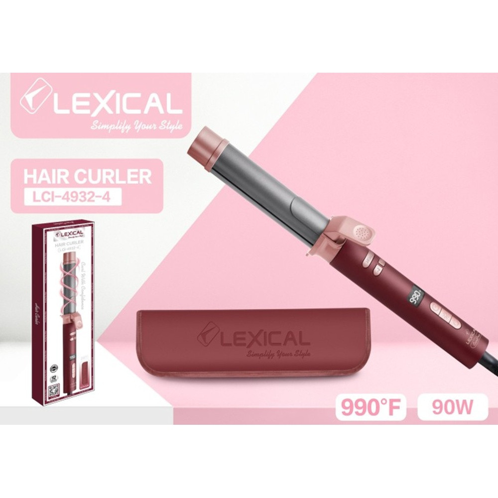 Saç burmaq üçün stayler Lexical LCI-4932-4, 90 Vt, qırmızı — 1