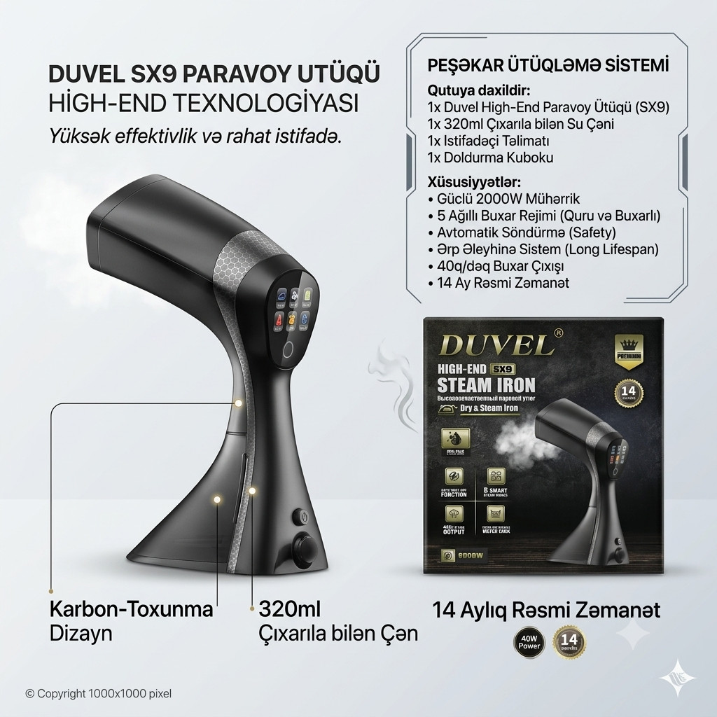 Geyim buxarlayıcısı Duvel SX9 — 1