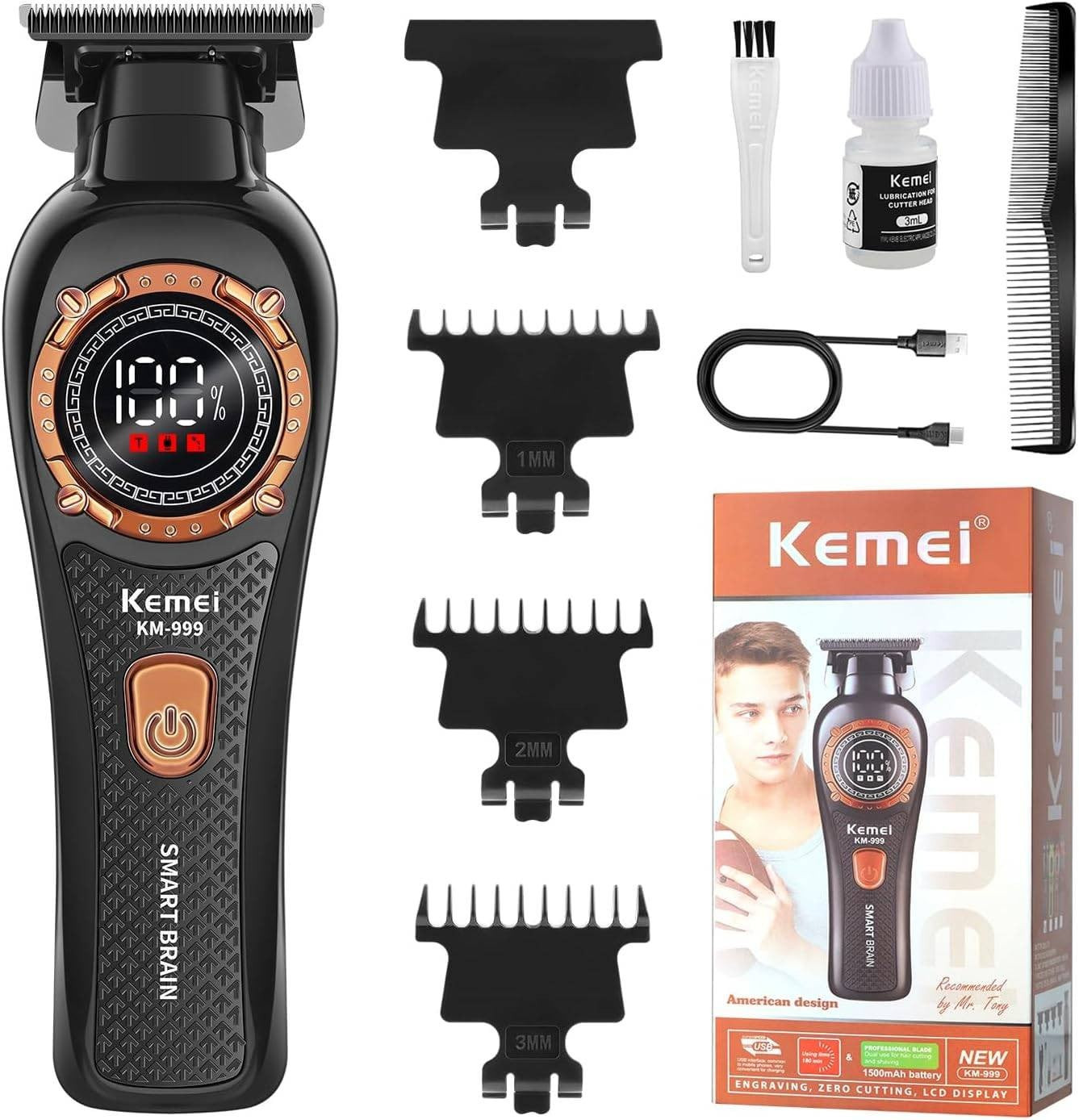 Saç kəsimi üçün cihaz Kemei 999 TX — 1