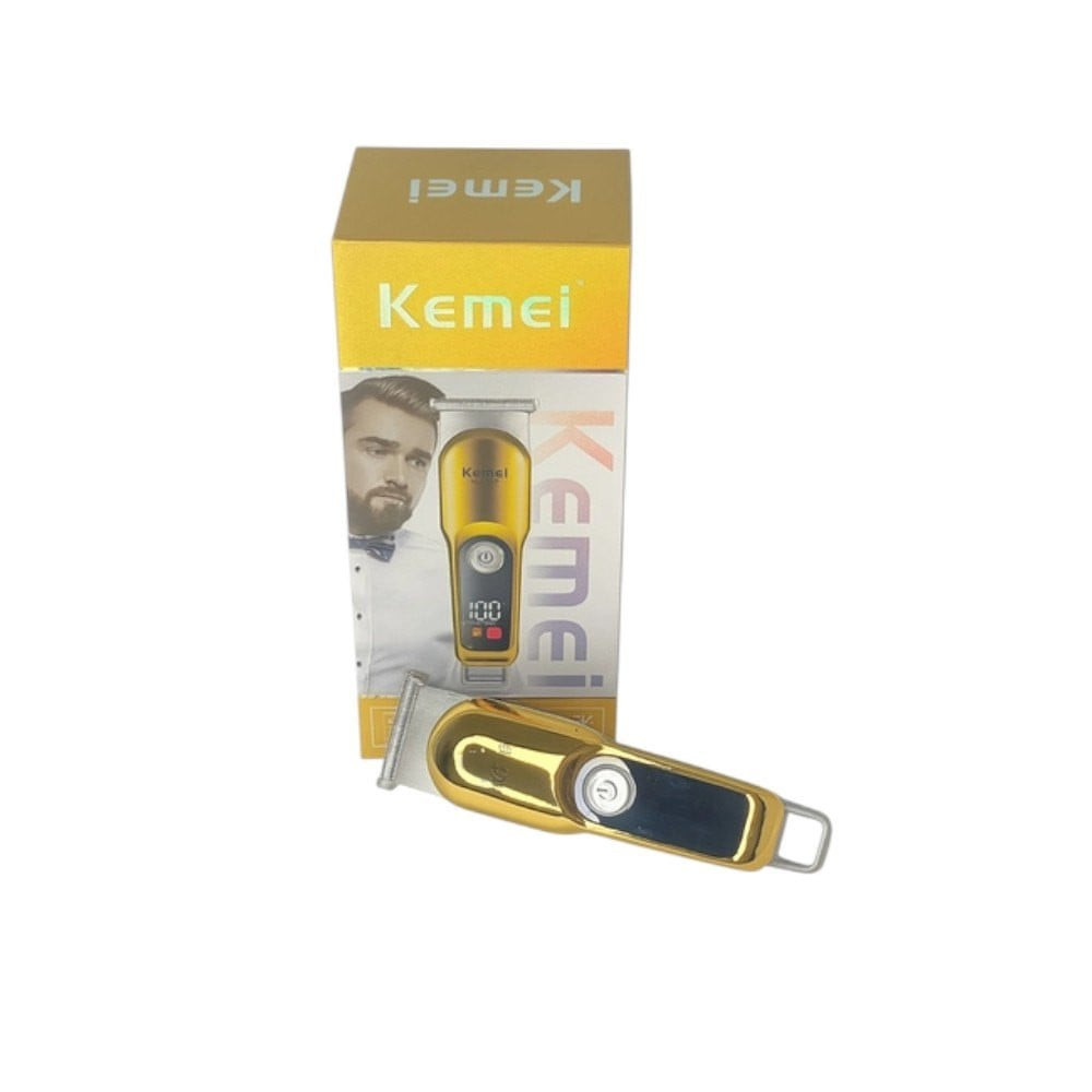 Elektrik ülgüc Kemei KM-287 akkumulyatorlu trimmer, 5 Vt, 4 başlıq, qızıl rəng - wel74 — 1