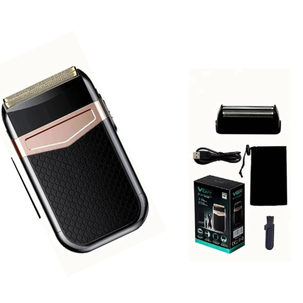 Elektrik ülgüc VGR V-331 İkiqat foil, 600 mAh, LED ekran, USB şarj, Qara — 1