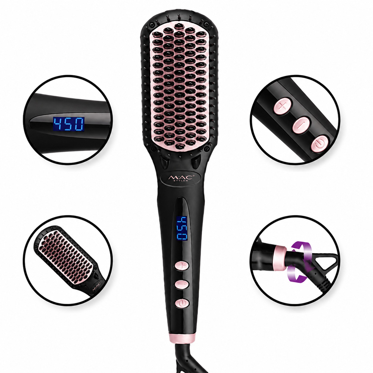 Saç üçün düzləşdirici M.A.C Styler MC-19, 100 Vt, qara — 1