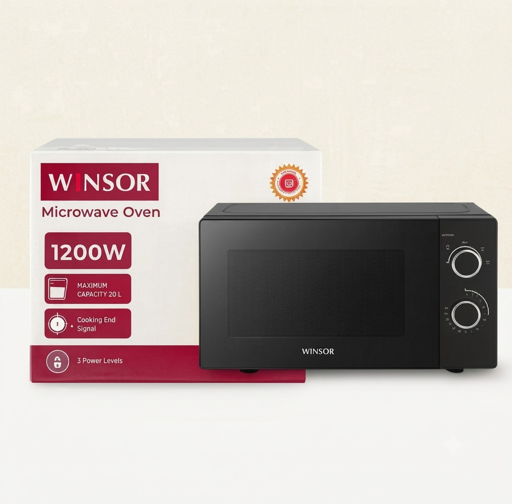 Mikrodalğalı soba Winsor 3321, 20 L, 1200 Vt, Mikrodalğalar, Qara — 1