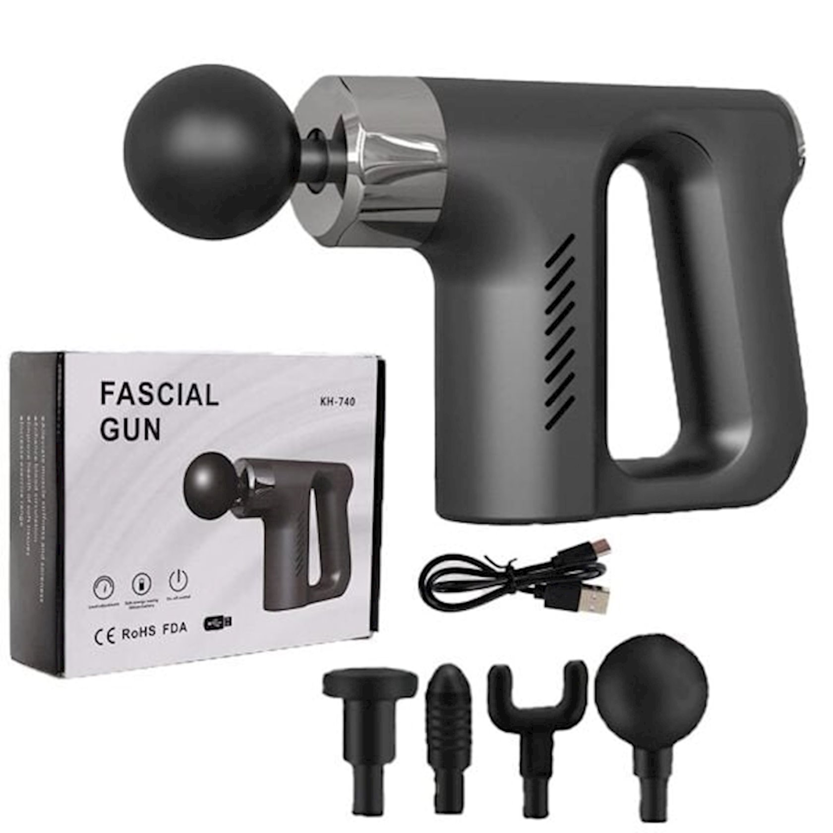 Vibro massaj üçün cihaz, Fascial Gun KH-740 — 1