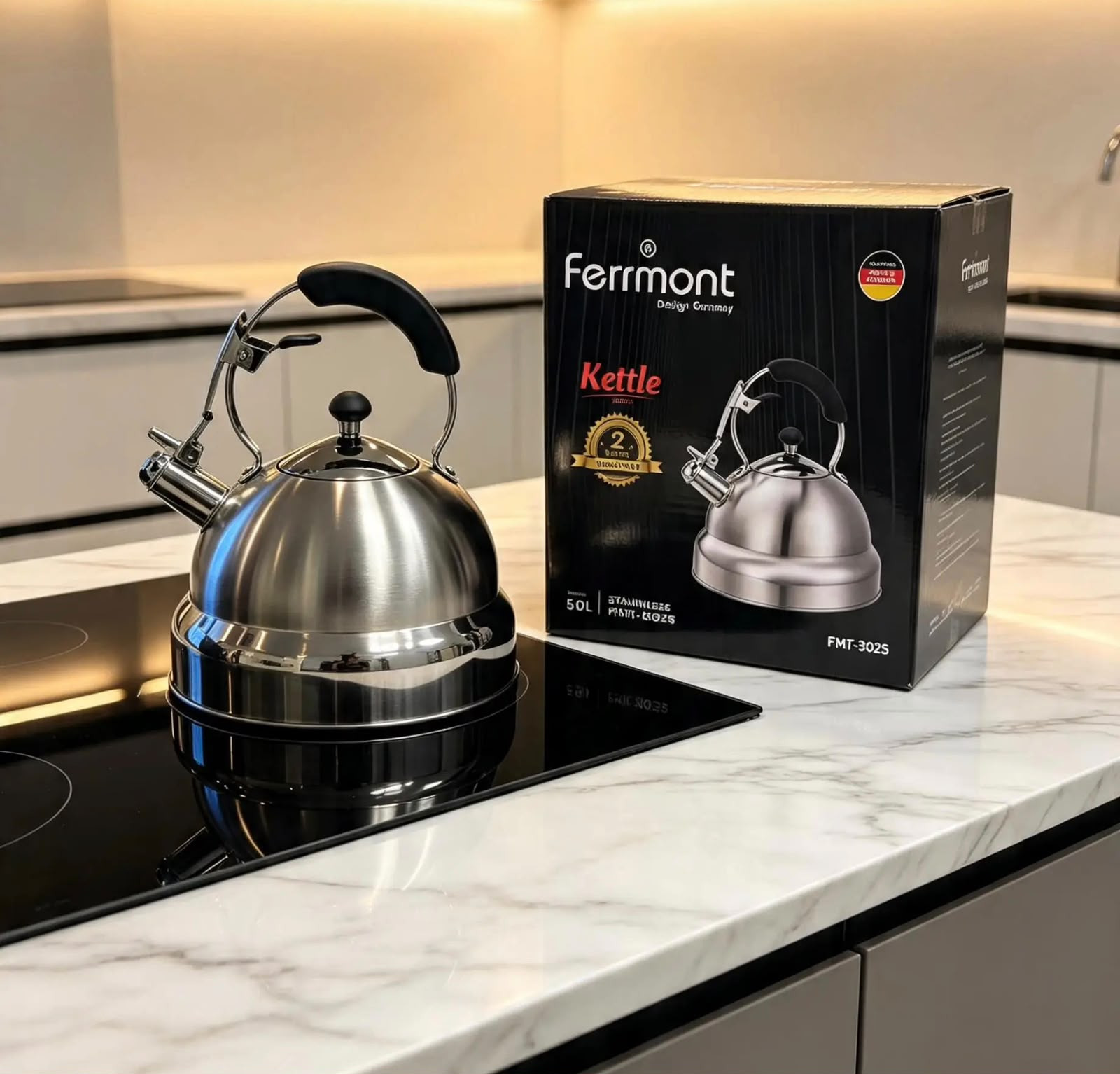 Çaydan Ferrmont SU-LI0297 FMT3025, 5000 ml, paslanmayan polad, gümüşü — 1