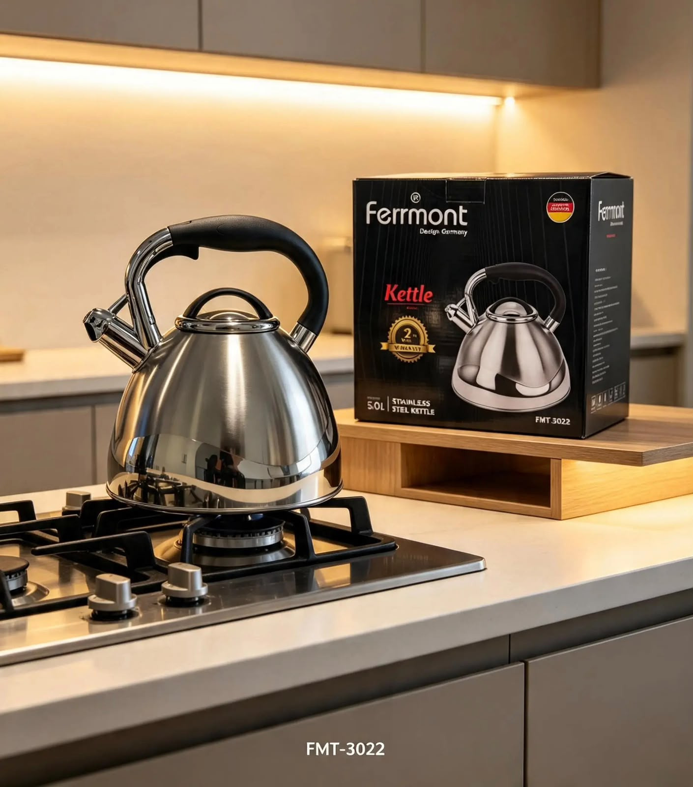 Çaydan Ferrmont SU-LI0296 FMT3022, 5000 ml, paslanmayan polad, gümüşü — 1