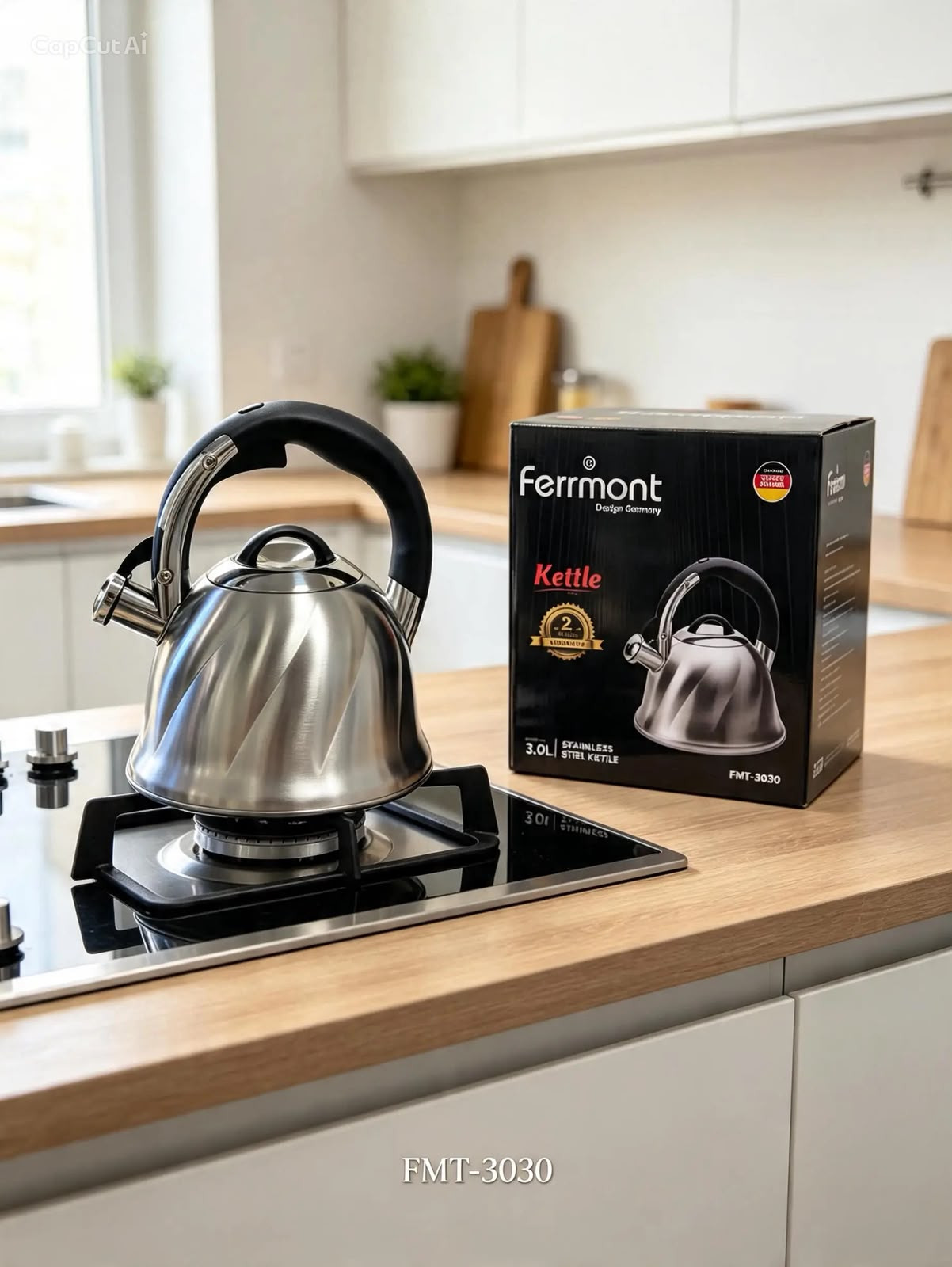Çaydan Ferrmont SU-LI0303 FMT3030, 3000 ml, paslanmayan polad, gümüşü — 1