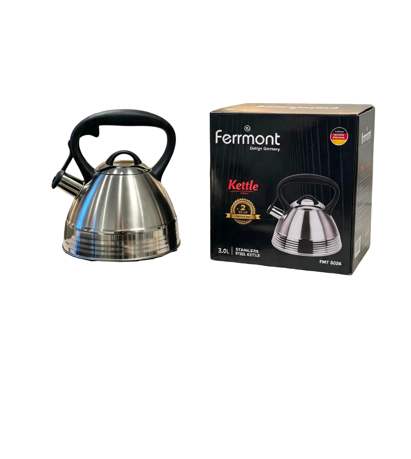 Çaydan Fermont FMT-3026, paslanmayan polad, gümüşü, 3000 ml — 1