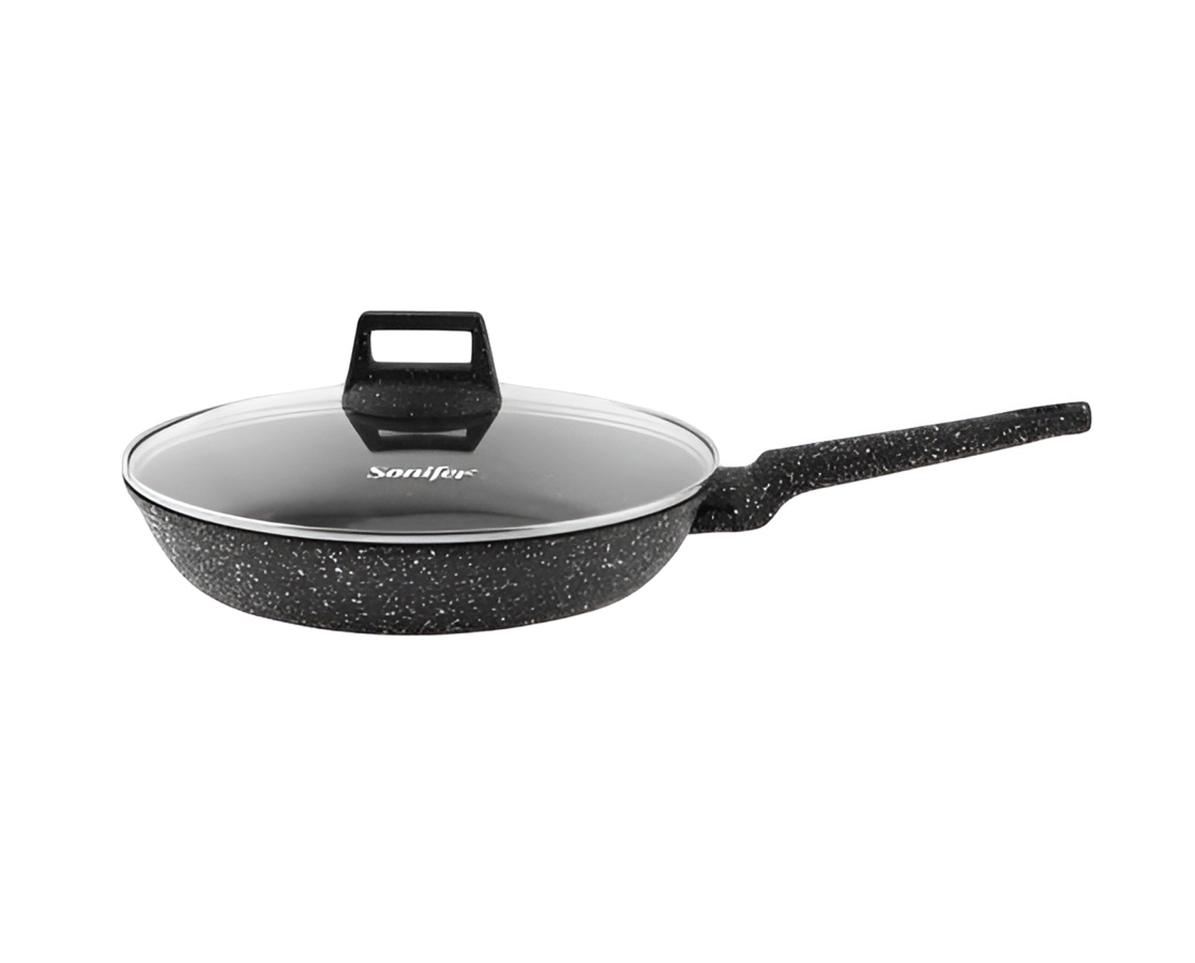 Böyük tava Sonifer SF-1129-24, qranit, qara, 24 sm — 1
