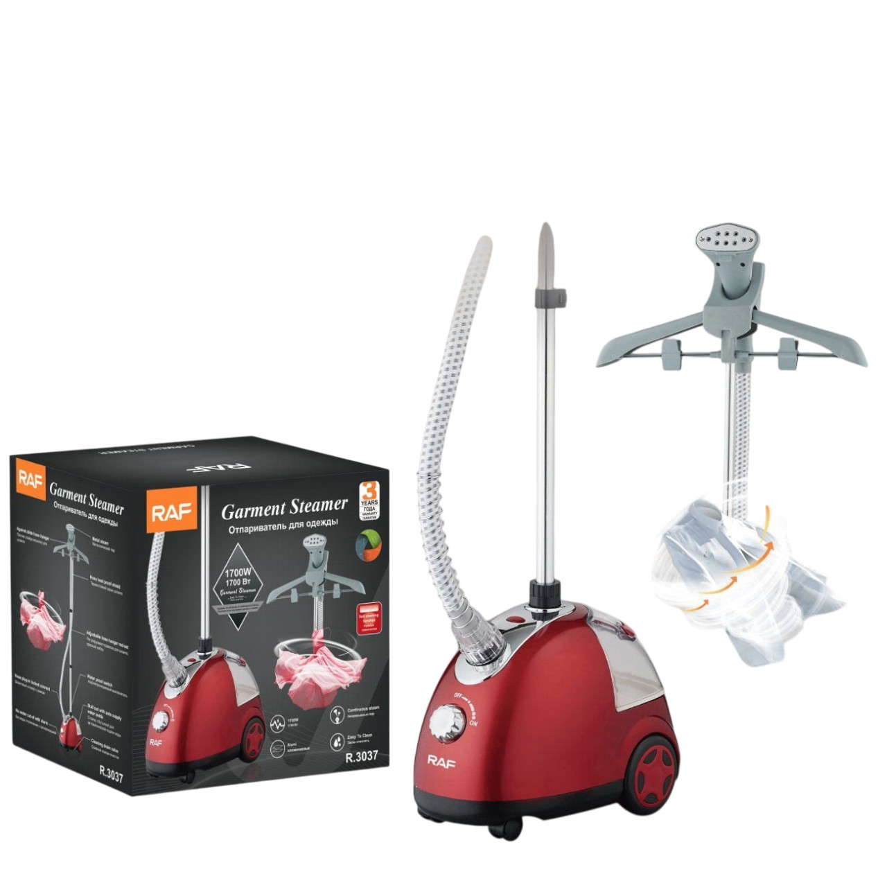 Geyim buxarlandırıcısı RAF R.3037 Red — 1