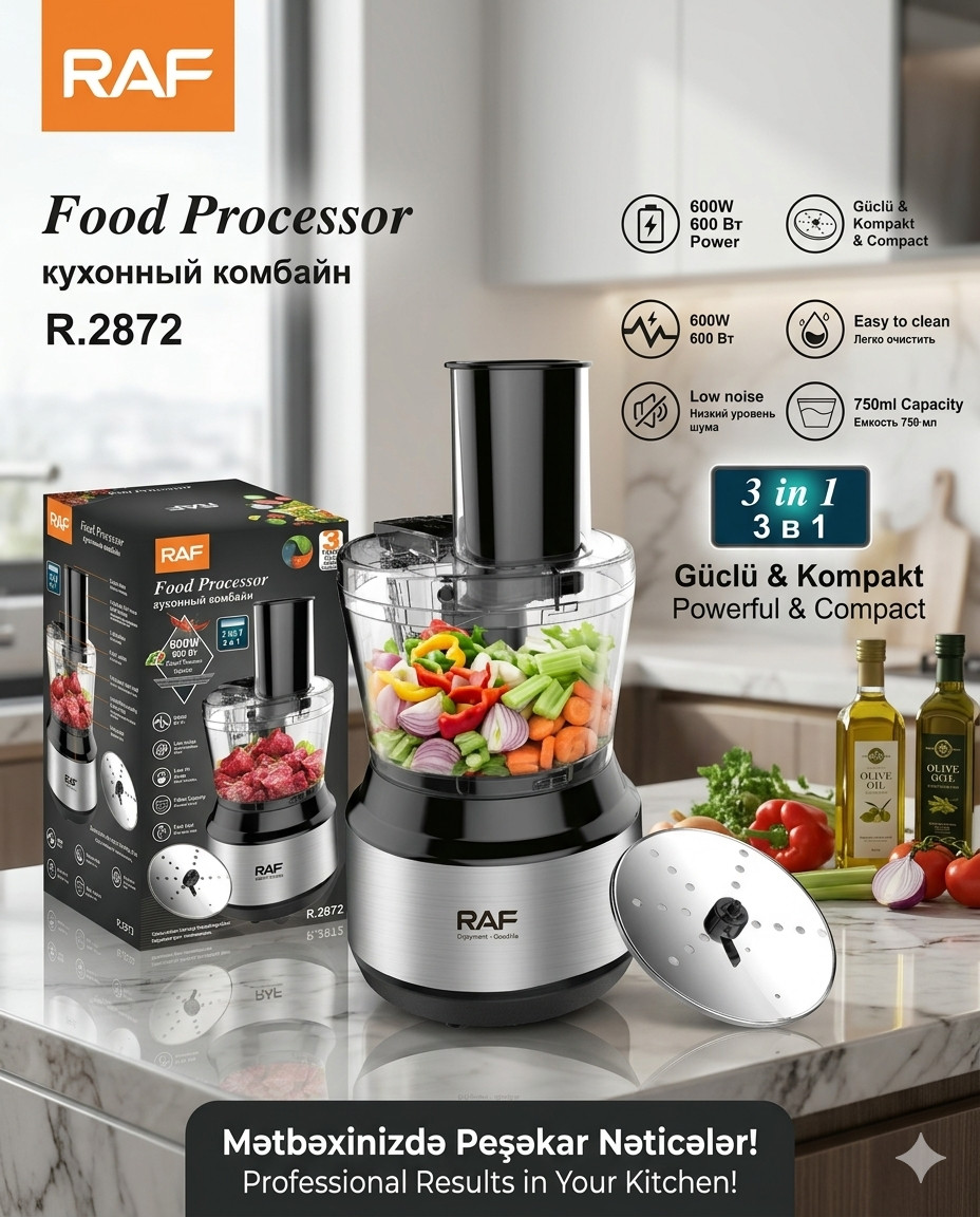 Mətbəx kombaynı 600W, 750ml — 1