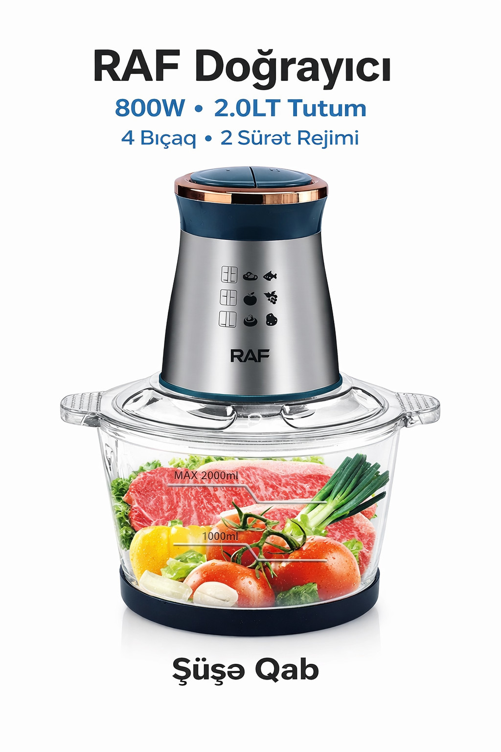 Universal doğrayıcı RAF R.7040 800W — 1