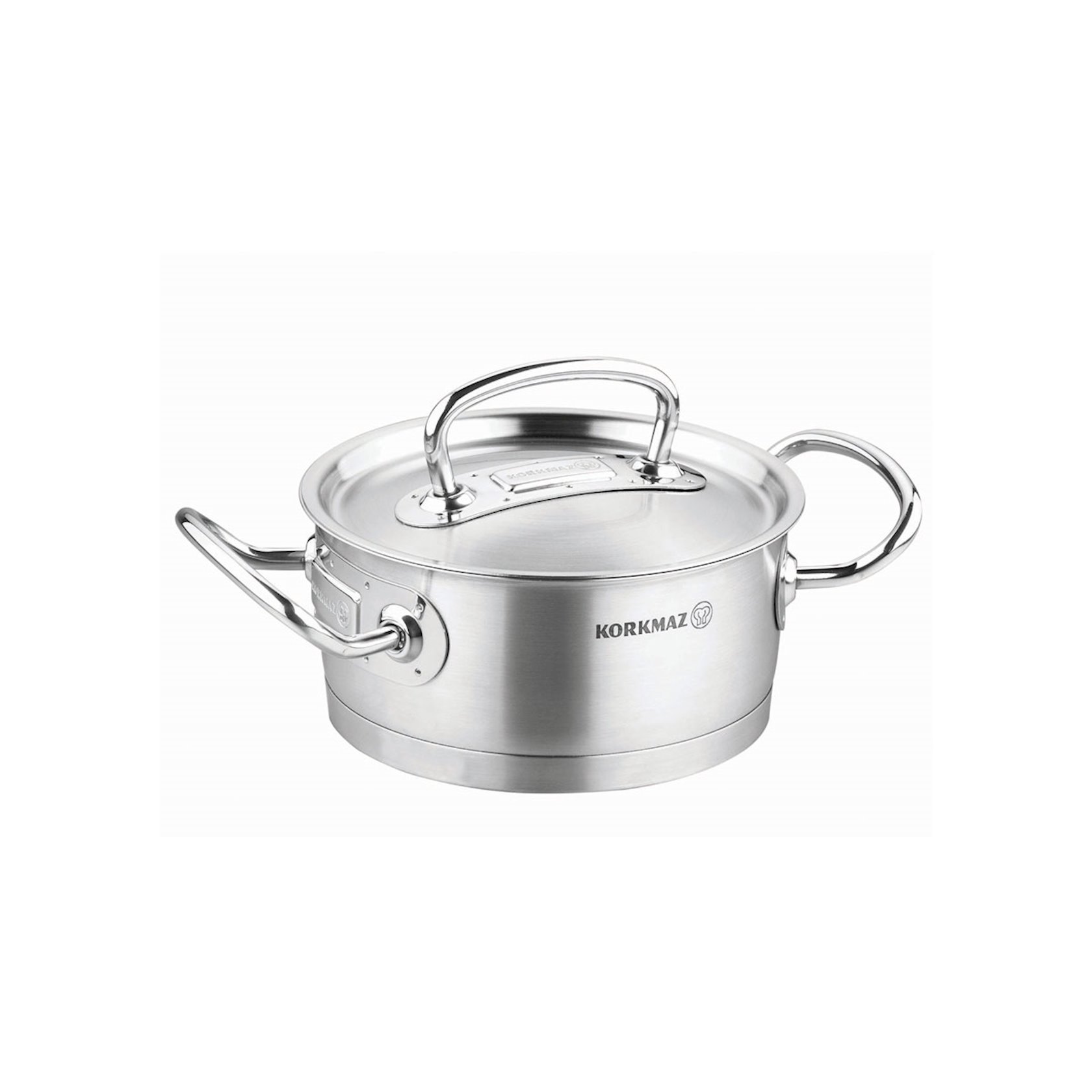 Tava Korkmaz Proline Low Casserole A1168 16x7.5sm/1.5lt., Material: paslanmayan polad — 1