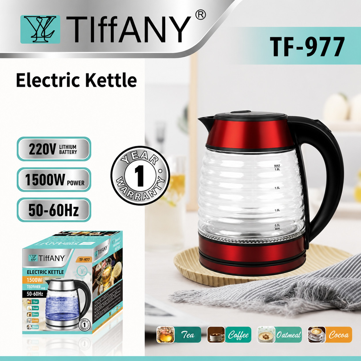 Elektrik çaydan Tiffany TF-977 — 1