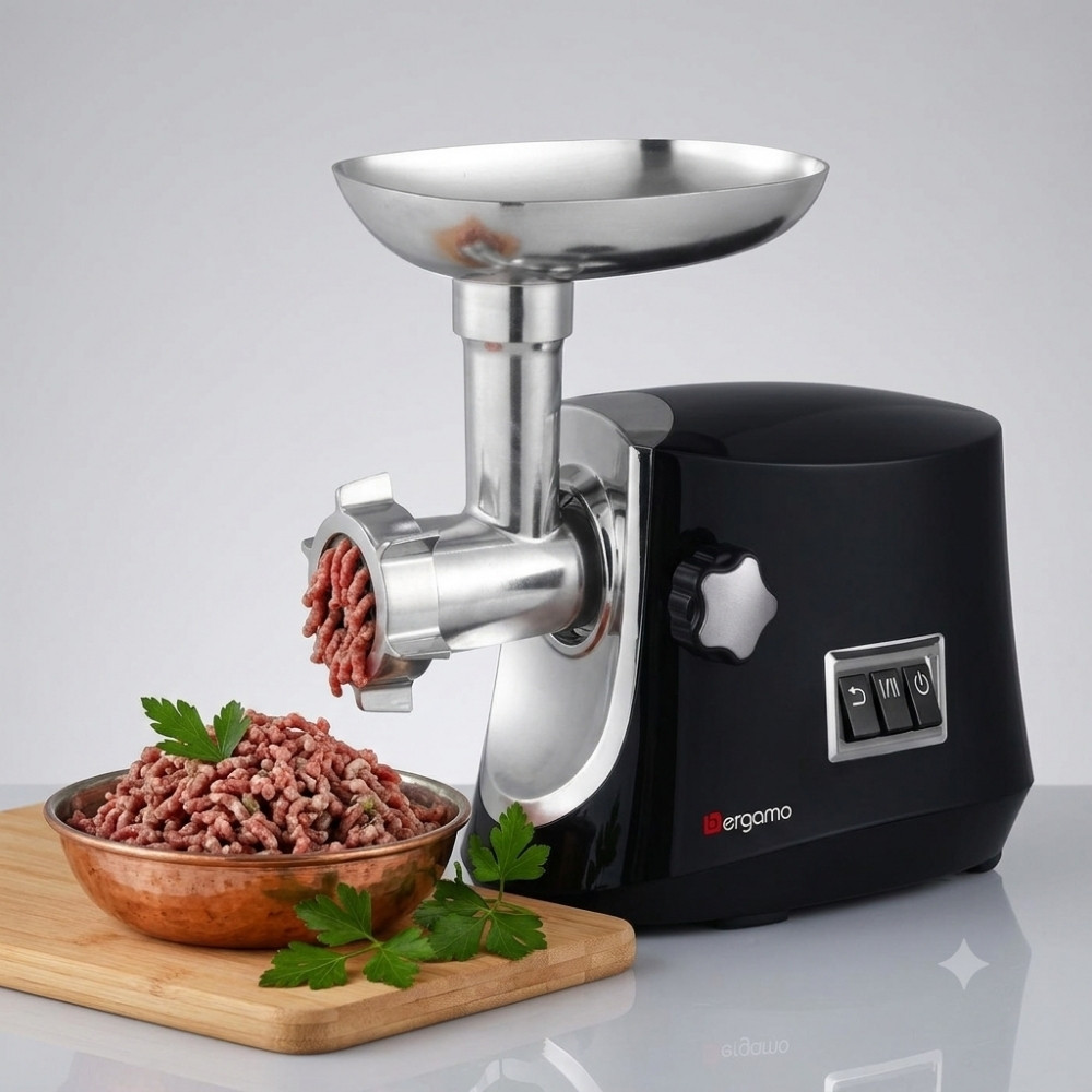 Ətçəkən maşın Bergamo ON.260025 3600 Vt 2 kq/dəq Qiymə üçün disk Qara Black — 1