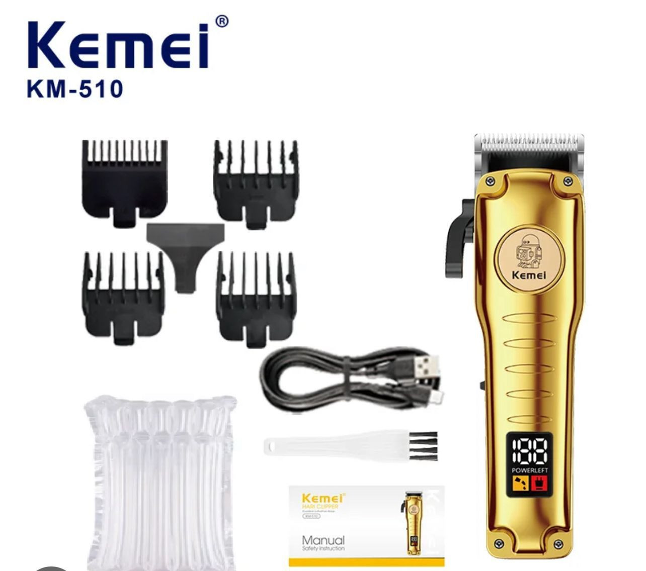 Saç kəsimi üçün cihaz Kemei KM-510 Gold. — 1
