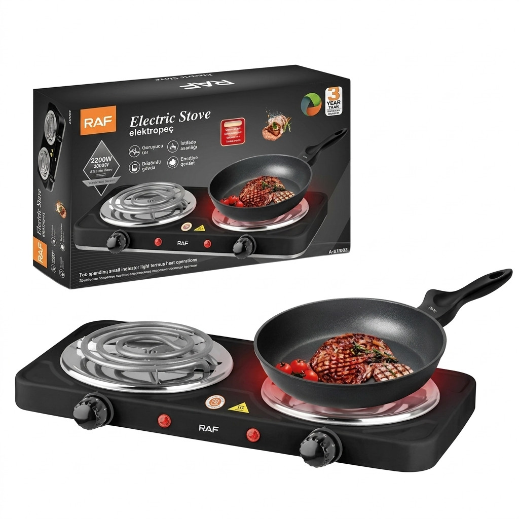Elektrik plitə RAF R.8020BB 1000W. — 1