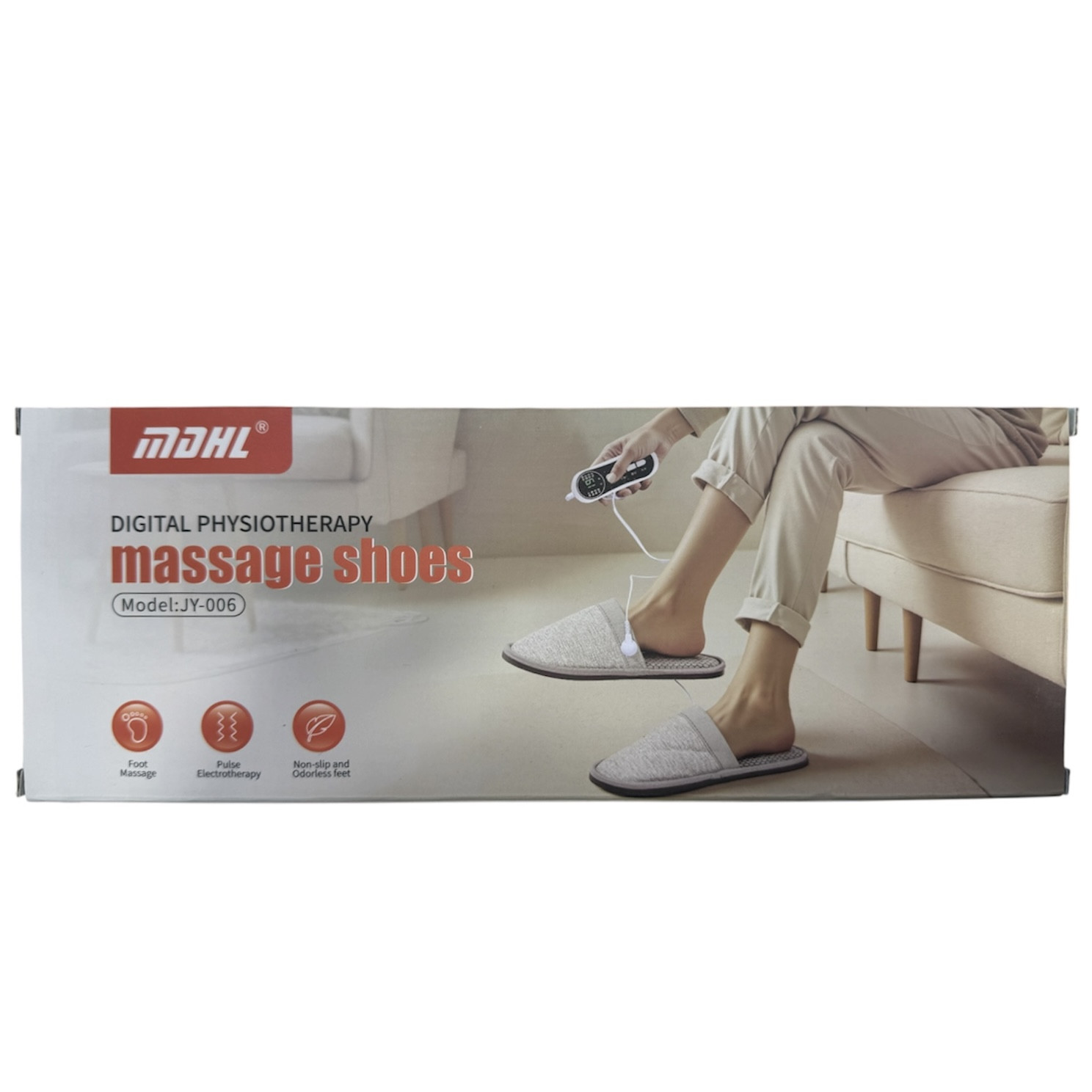 Ayaq masajoru MDHL, JY-006, Ayaqlar üçün masajor, Vibrasiya massajı, 8 rejim, Boz — 1