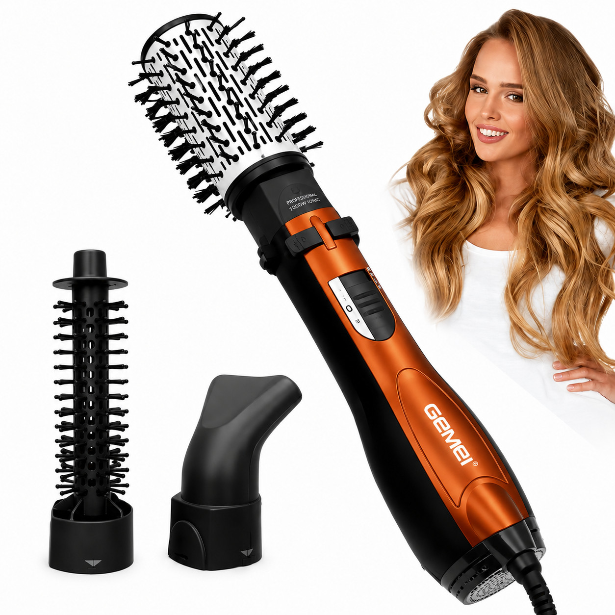 Fen-fırça Gemei GM-4828 Orange/Black — 1