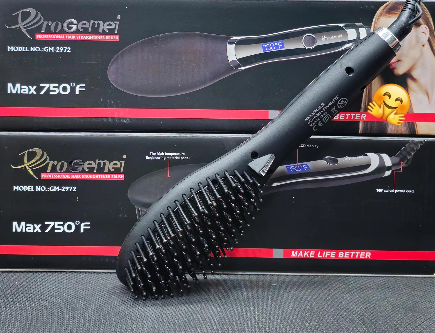 Выпрямитель для волос Gemei GM-2972 BlacK- 13646_42923045 — 1