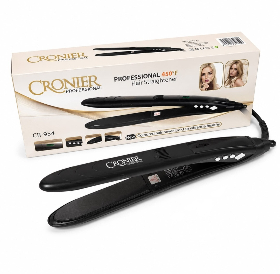 Saç ütüsü Cronier CR-954 55 Vt Displeysiz Qara 1.6 m — 1