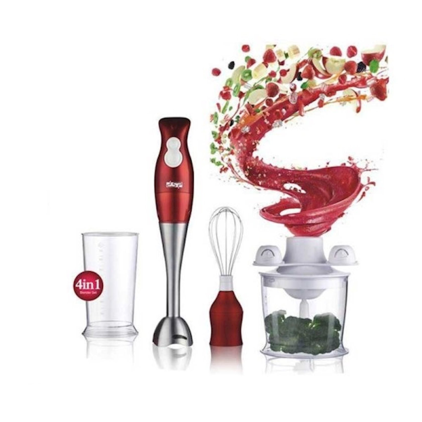 Portativ blender DSP KM-1117 700 W 0.5 l qırmızı-gümüşü — 1