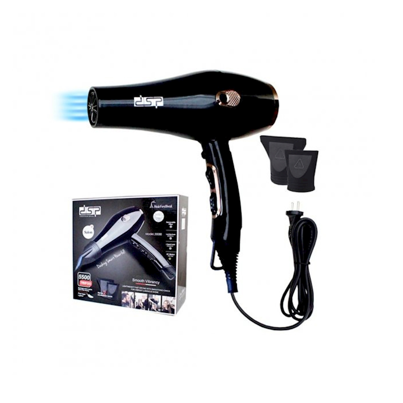 Fen DSP 30088, 1600 Vt, qara, 2 taxma — 1
