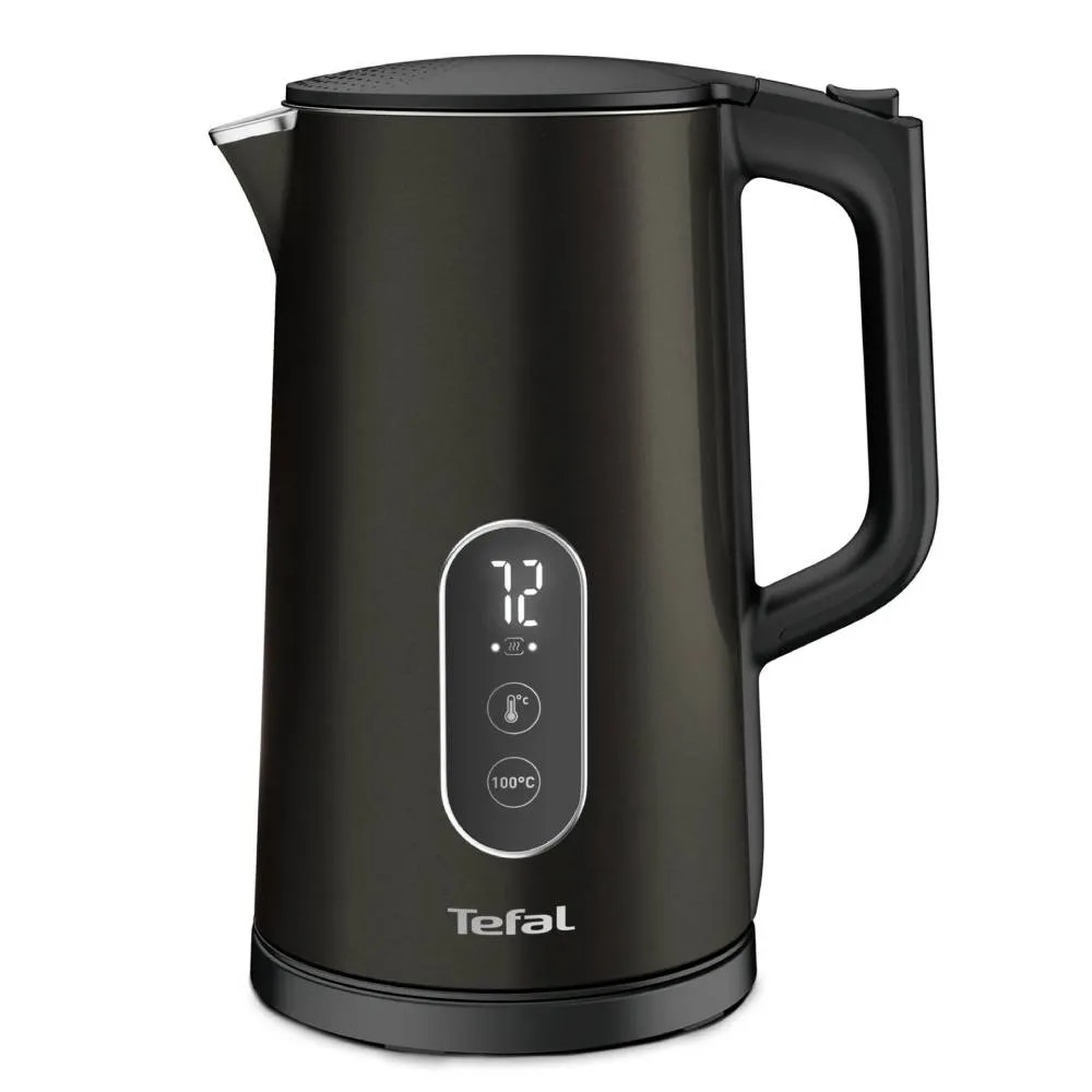Elektrik çaydan Tefal, Digital KI831E10 Metal 7211004595, 1.7 l, 1800 Vt, qara — 1