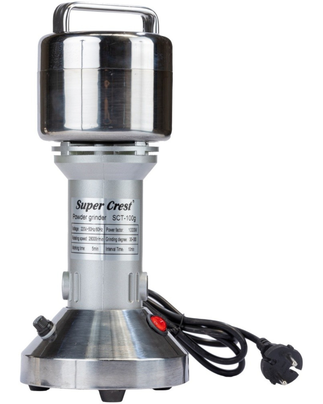 Qəhvəüyüdən Super Crest SCT-100G, bıçaqlı, 1000 Vt, 100 q, gümüşü — 1