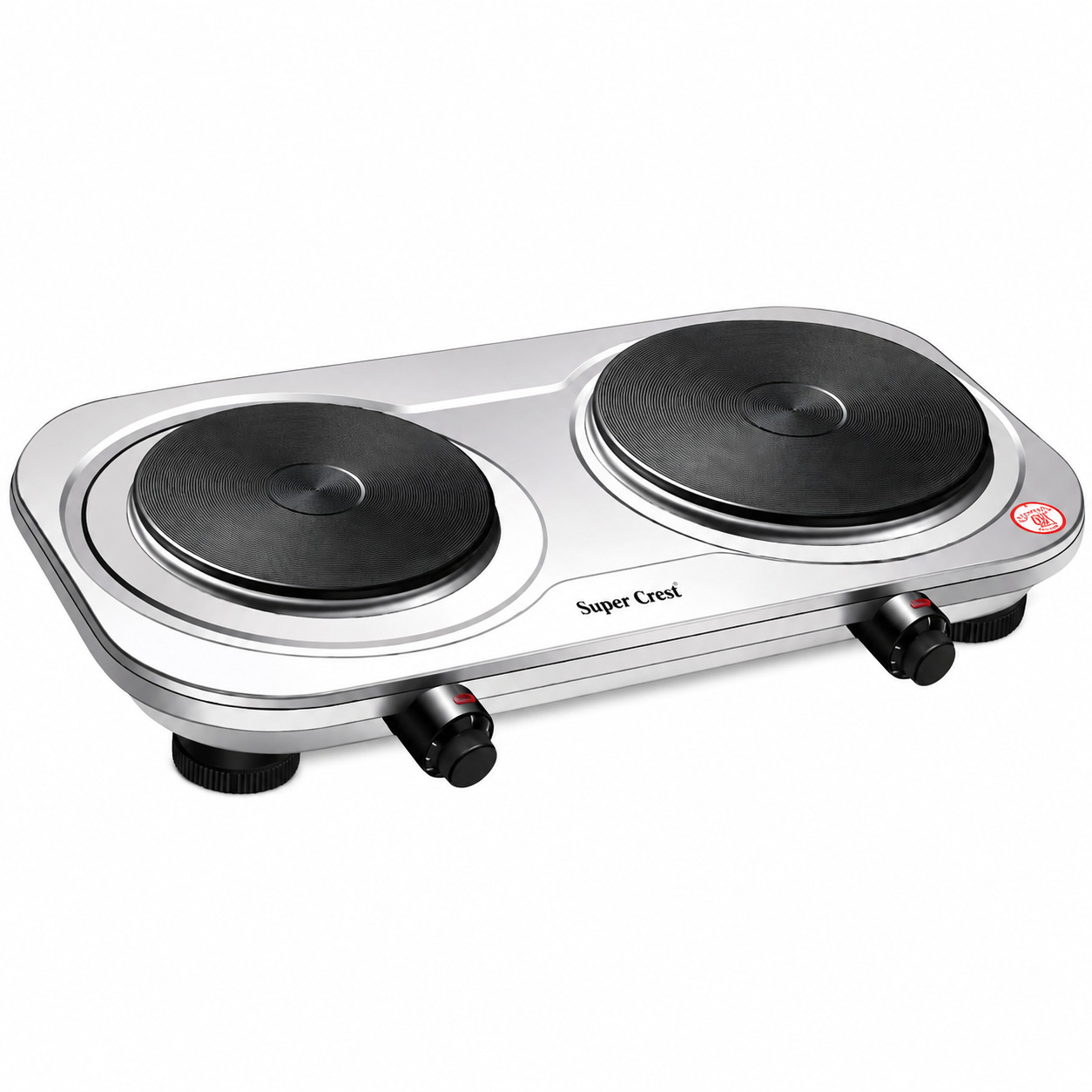 Masaüstü elektrik plitəsi Super Crest SCT-9038 2 gözlü 2000 W çuqun/metal